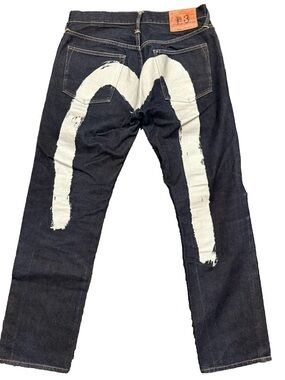 Evisu Daicock Silver Logo Jeans Denim No. 3 Lot 2000 Men's